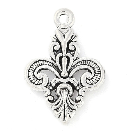 Tibetan Style Alloy Flower Pendants TIBEP-S291-22-RS-1