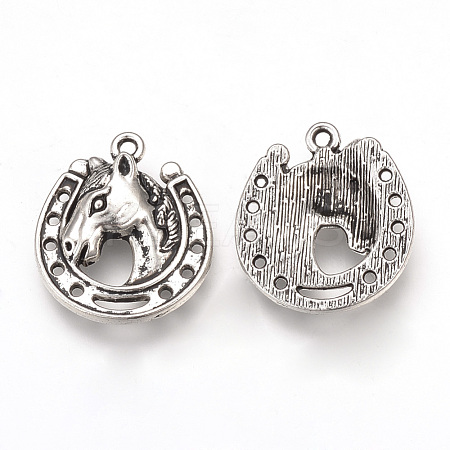 Tibetan Style Alloy Pendants X-TIBEP-T002-42AS-RS-1
