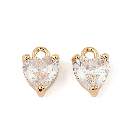 Brass Micro Pave Cubic Zirconia Pendants KK-K374-16G-1