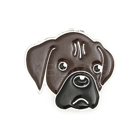 Dog Enamel Pin with Brass Butterfly Clutches LS-JEWB-A006-05C-1