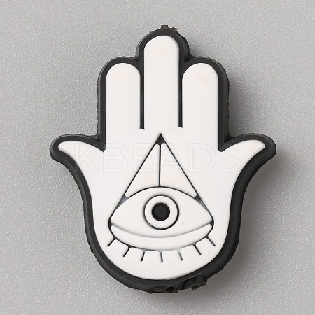 Evil Eye PVC Plastic Beads SIL-SZC0005-08H-1