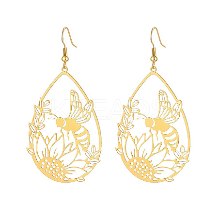 Hollow Brass Dangle Earrings for Women WG72A0C-10-1