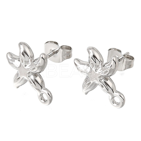 304 Stainless Steel Stud Earring Findings STAS-D391-03A-P-1