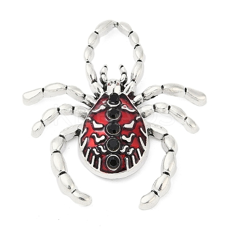 Alloy Rhinestone Enamel Pendants PALLOY-R151-67AS-03-1