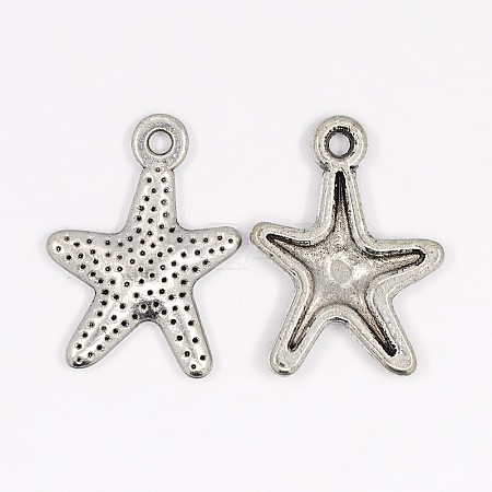 Tibetan Style Alloy Starfish/Sea Stars Charms LS-LF0463Y-1
