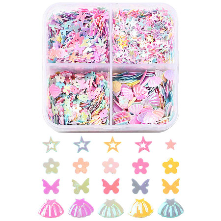 40G 4 Styles Plastic Cabochons RESI-FS0002-13-1