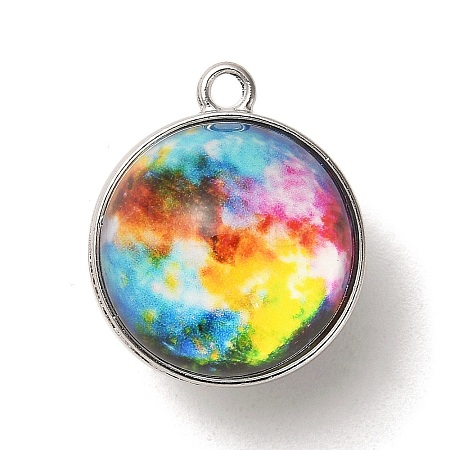 Galaxy Theme Luminous Glass Ball Pendants GLAA-D021-01P-02-1