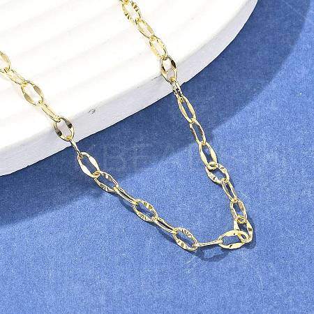 Brass Paperclip Chains Necklace for Women NJEW-P265-29G-1