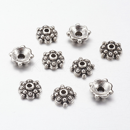 Tibetan Style Alloy Bead Caps LS-X-LF0664Y-NF-1