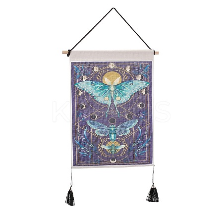 Bohemia Style Cloth Wall Hanging Tapestry HJEW-E003-01H-1