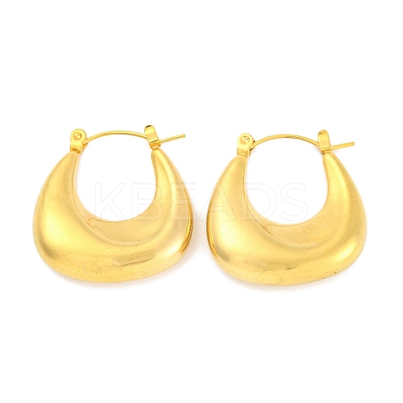Teardrop Ion Plating(IP) 304 Stainless Steel Hoop Earring EJEW-H013-09G-1