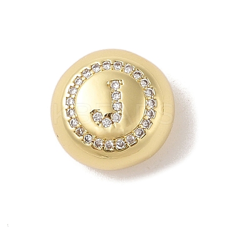 Rack Plating Brass & Cubic Zirconia Pendants KK-Z047-07G-J-RS-1