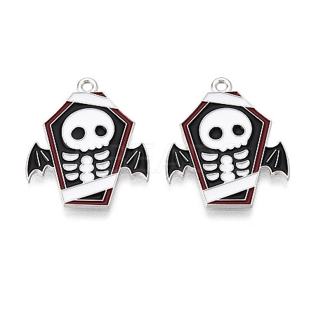 Halloween Theme Alloy and Enamel Pendants X-ENAM-T021-31D-01P-1