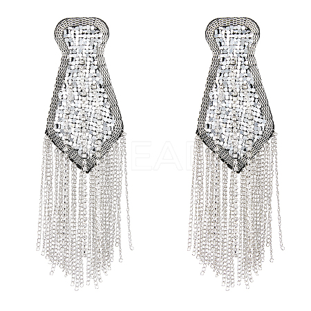 2Pcs Fashionable Tassel Epaulettes DIY-FH0008-89B-P-1