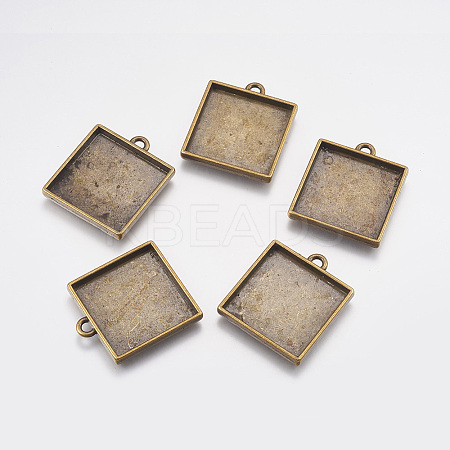 Alloy Pendant Cabochon Settings X-PALLOY-A19951-AB-FF-1