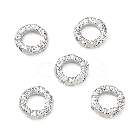 Brass Textured Linking Rings KK-D289-32P-1