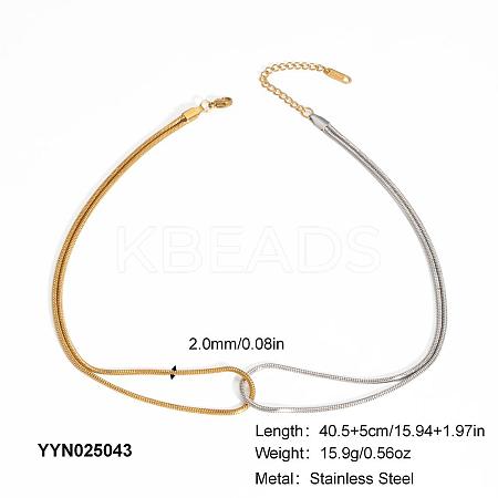 Stainless Steel Snake Chain Necklaces for Women NW5875-2-1