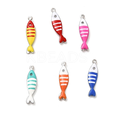 304 Stainless Steel Enamel Charms LS-STAS-Q363-14J-P-1