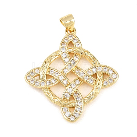 Brass Micro Pave Cubic Zirconia Pendants LS-KK-Z145-05G-01-1