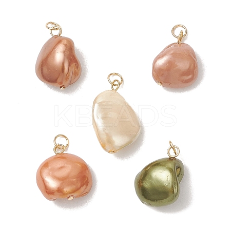 Dyed Natural Keshi Pearl Pendants PALLOY-JF04837-1