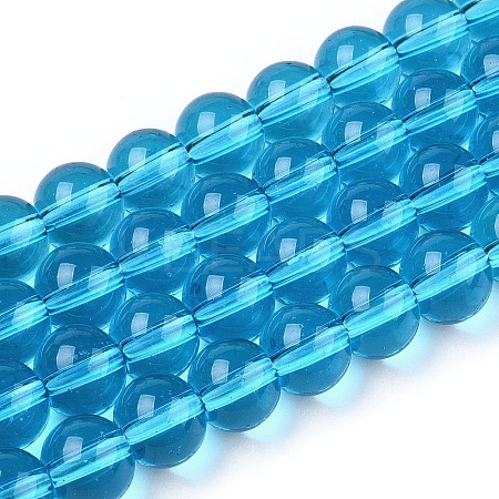 Transparent Glass Beads Strands GLAA-T032-T8mm-06-1