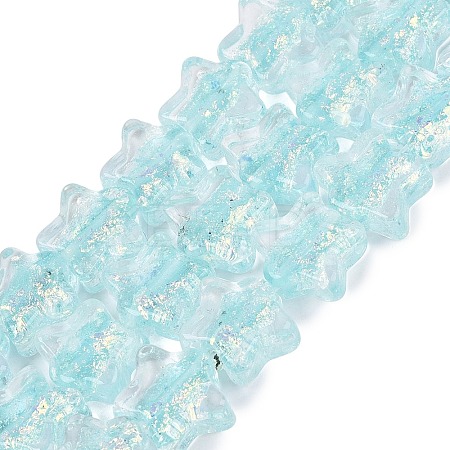 Handmade Foil Glass Beads Strands FOIL-Q002-07C-1