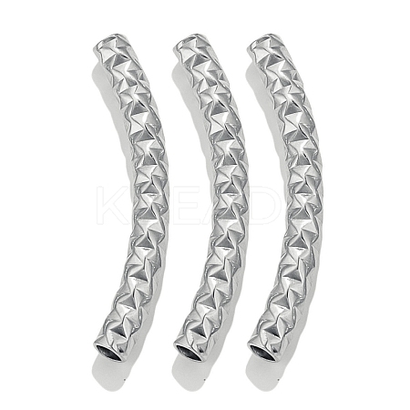 304 Stainless Steel Curved Tube Beads STAS-M071-03I-P-1