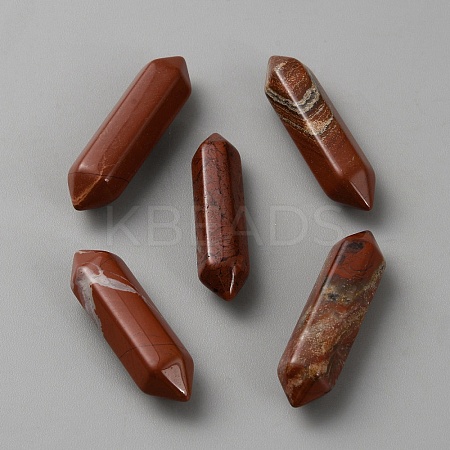 Natural Red Jasper Points Healing Stones G-WH0037-02-1