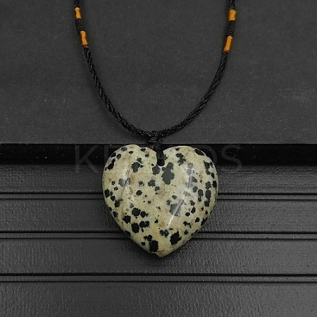 Natural Dalmatian Jasper Pendant Necklaces XA8803-07-1