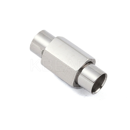 Tarnish Resistant 304 Stainless Steel Magnetic Clasps with Glue-in Ends STAS-K282-01B-P-1