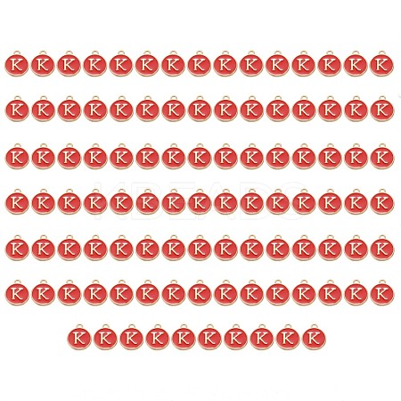 Golden Plated Enamel Alloy Charms ENAM-SZ0001-26C-K-1