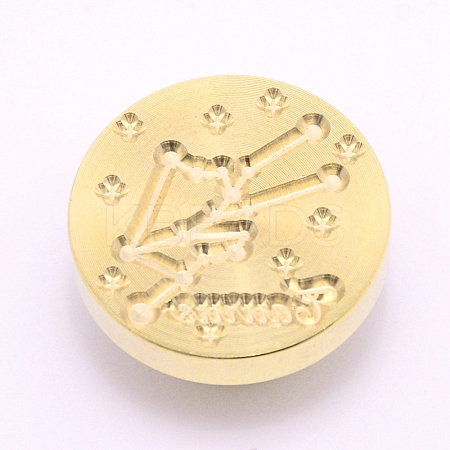 Brass Wax Sealing Stamp Head AJEW-TAC0026-01LG-02-1