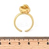 Brass Micro Pave Clear Cubic Zirconia Adjustable Open Cuff Rings for Women RJEW-I111-02G-02-5