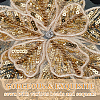 2Pcs Flower Glitter with Rhinestone Decorative Corsages for Clothing Accessories PATC-FH0001-31-5