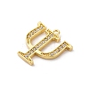 Rack Plating Brass Micro Pave Cubic Zirconia Pendant KK-H449-76G-11-2