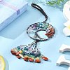 1Pc Wire Wrapped Chips Natural Gemstone Big Pendant Decorations HJEW-FS0001-05-9