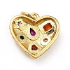 Brass Micro Pave Cubic Zirconia Pendants KK-H433-15G-2