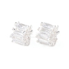 Brass Micro Pave Cubic Zirconia European Beads KK-C157-09D-S-1
