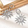 304 Stainless Steel Sun Hoop Earrings EJEW-M073-01P-1