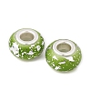 Opaque Resin Rondelle European Beads RESI-Z046-03G-2