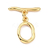 Rack Plating Brass Toggle Clasps X-KK-B036-01G-1