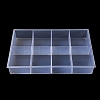 8 Grids Transparent Plastic Jewelry Trays CON-K002-02D-1