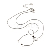 304 Stainless Steel Bowknot Pendant Snake Chain Necklaces for Women NJEW-R014-01P-1