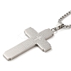 Non-Tarnish 201 Stainless Steel Pendant Necklaces NJEW-H015-08P-3