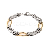 201 Stainless Steel Link Chain Bracelets BJEW-B078-113GP-1