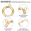 12Pcs 2 Colors 201 Stainless Steel Huggie Hoop Earring Findings STAS-DC0015-45-5