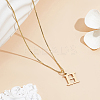 1pc 304 Stainless Steel Letter Pendant Necklaces NJEW-LP0001-38H-G-3