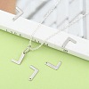 Tarnish Resistant 304 Stainless Steel Letter Charms LS-STAS-O072-L-5