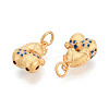 925 Sterling Silver Dodger Blue Enamel Horse Charms STER-T008-67G-2