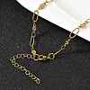 304 Stainless Steel Flower Link Chain Necklaces for Women NJEW-A046-02C-G-2